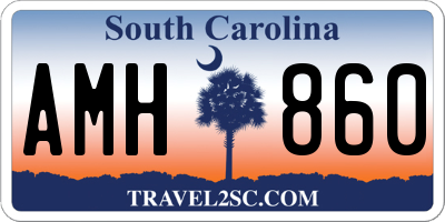 SC license plate AMH860