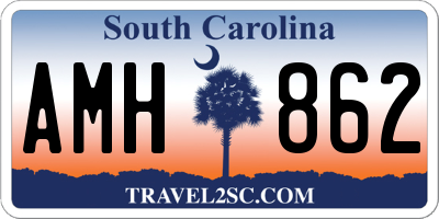 SC license plate AMH862