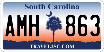SC license plate AMH863