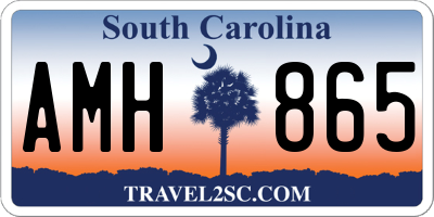 SC license plate AMH865