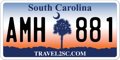 SC license plate AMH881