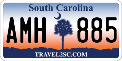 SC license plate AMH885