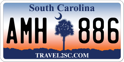 SC license plate AMH886