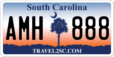 SC license plate AMH888
