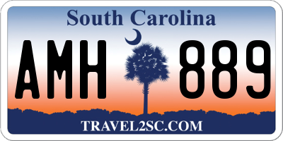 SC license plate AMH889