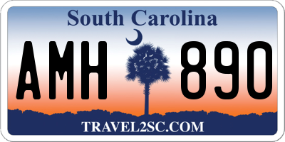 SC license plate AMH890