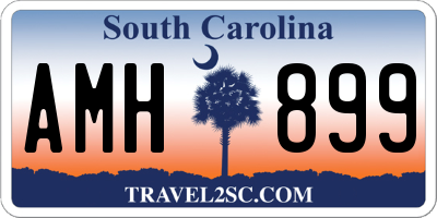 SC license plate AMH899
