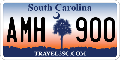 SC license plate AMH900