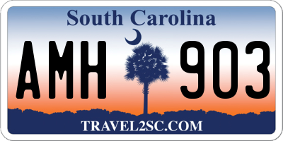 SC license plate AMH903