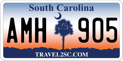 SC license plate AMH905