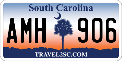 SC license plate AMH906