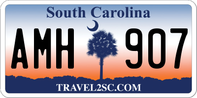 SC license plate AMH907