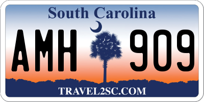 SC license plate AMH909