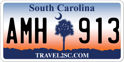 SC license plate AMH913