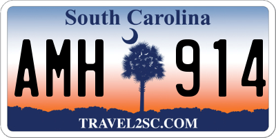 SC license plate AMH914