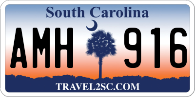 SC license plate AMH916