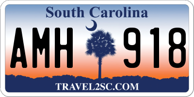 SC license plate AMH918
