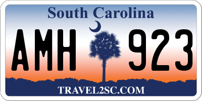 SC license plate AMH923