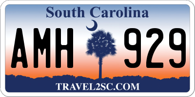 SC license plate AMH929
