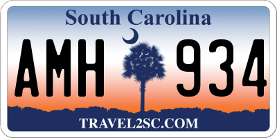 SC license plate AMH934