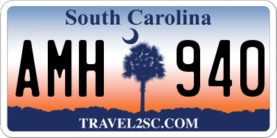 SC license plate AMH940
