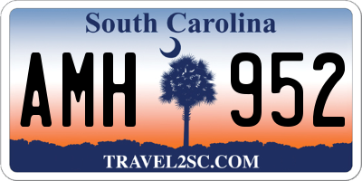 SC license plate AMH952