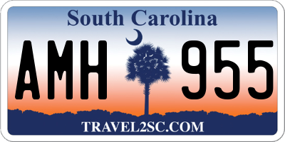 SC license plate AMH955