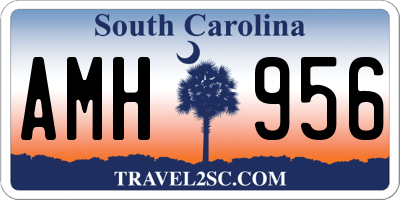 SC license plate AMH956
