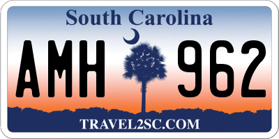 SC license plate AMH962