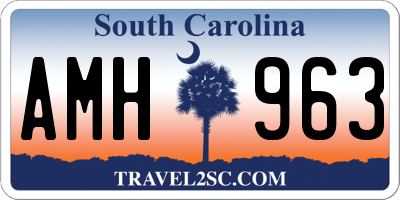 SC license plate AMH963