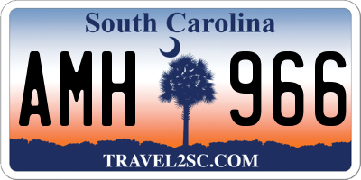 SC license plate AMH966