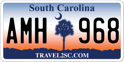 SC license plate AMH968