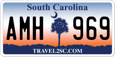 SC license plate AMH969