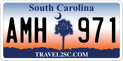 SC license plate AMH971