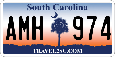 SC license plate AMH974