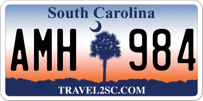 SC license plate AMH984