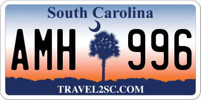 SC license plate AMH996