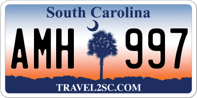 SC license plate AMH997