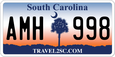 SC license plate AMH998