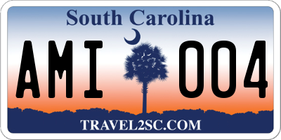 SC license plate AMI004