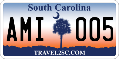 SC license plate AMI005
