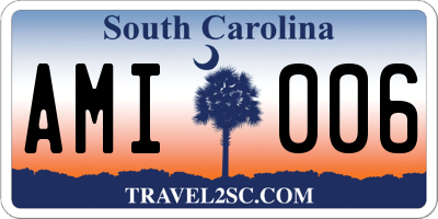 SC license plate AMI006