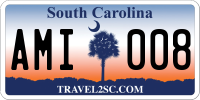 SC license plate AMI008