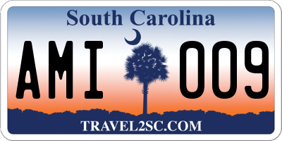 SC license plate AMI009