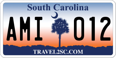 SC license plate AMI012