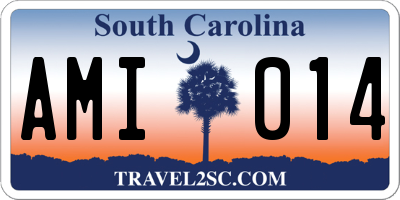 SC license plate AMI014