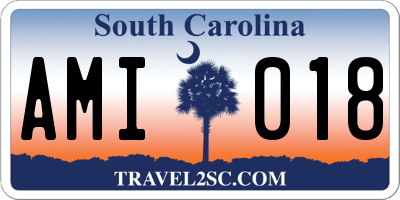SC license plate AMI018