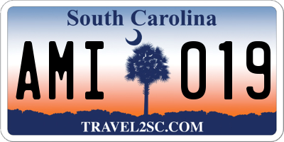 SC license plate AMI019