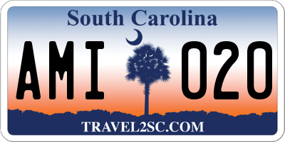 SC license plate AMI020