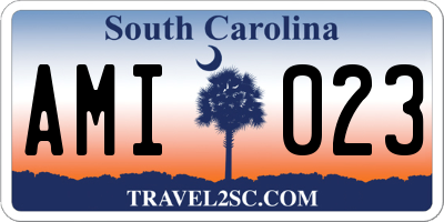 SC license plate AMI023